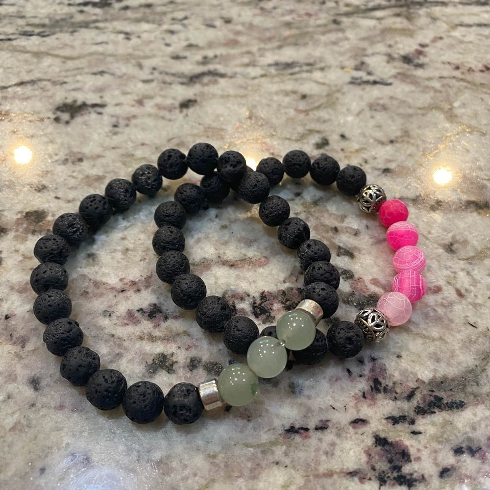 Lava rock diffuser bracelets